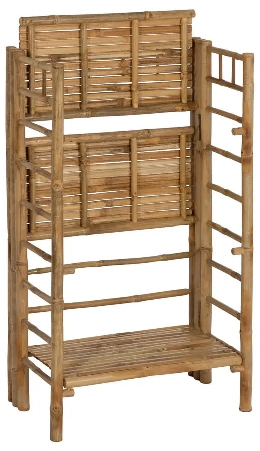 Natúr színű bambusz polcos állvány 61x104x34 cm Manali – Ixia