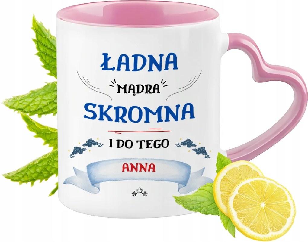 Anna Bögre Rózsaszín Szív Alakú Füllel Kávé Ajándék