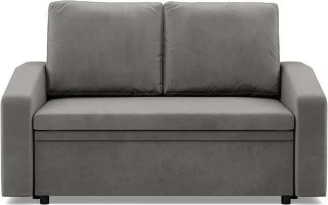 Zeus kanapé, bársony, hab töltet, döntött kartámasz, világosszürke