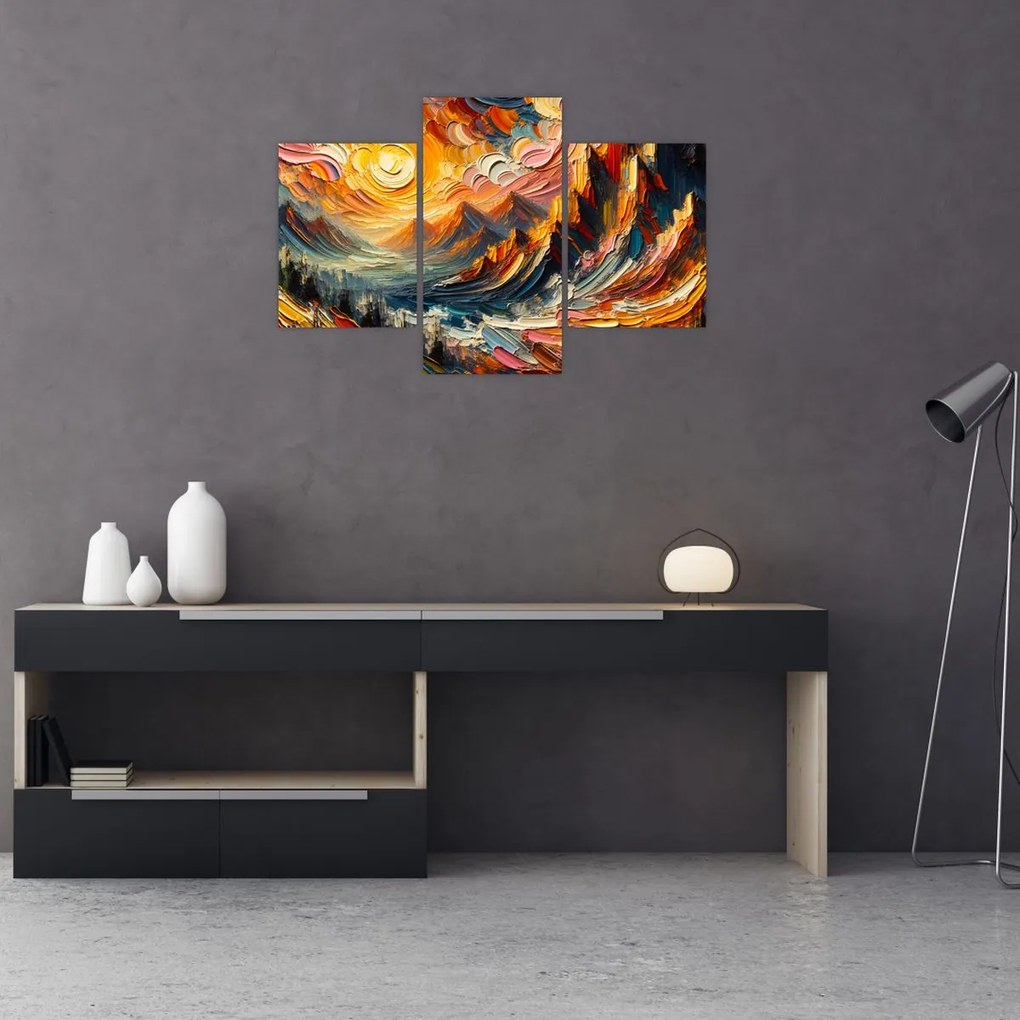 Kép - Hegyek, melyeket napfény ölel (90x60 cm)
