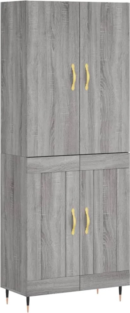 vidaXL szürke sonoma szerelt fa magasszekrény 69,5 x 34 x 180 cm