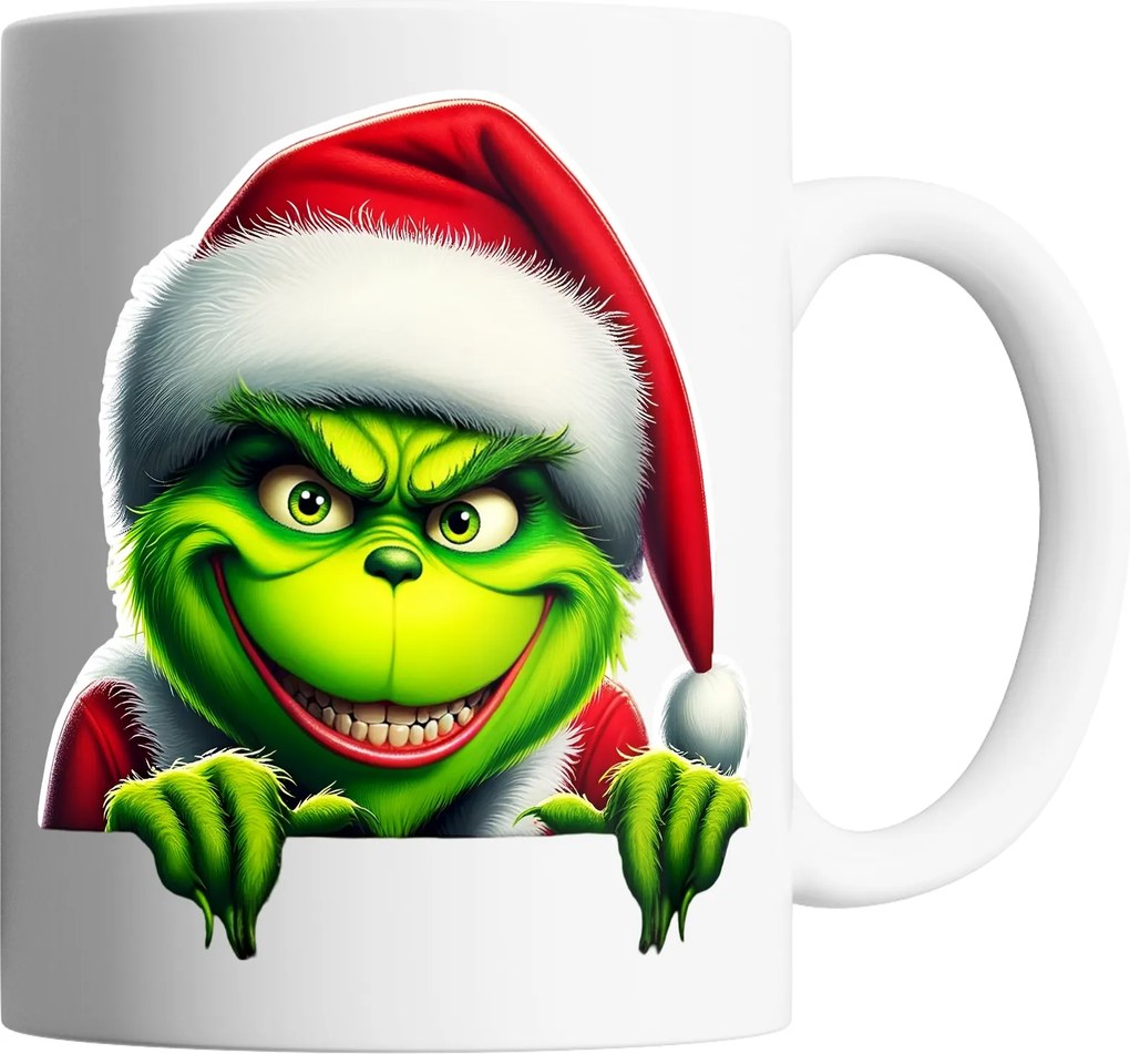 Bögre 330ml Grincs Karácsonyra Mikulás Ajándék Ajándék Név