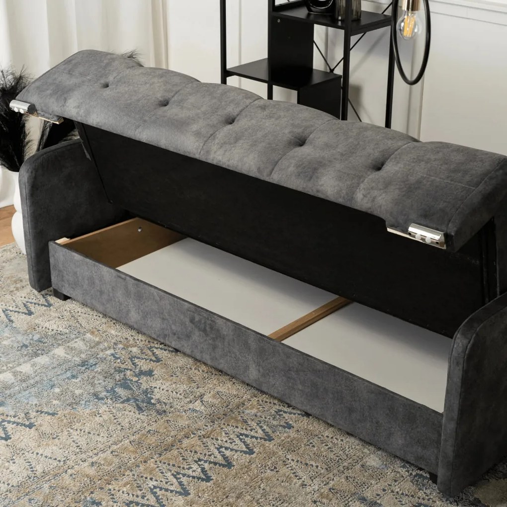 Sofa ARIA Szara Welurowa