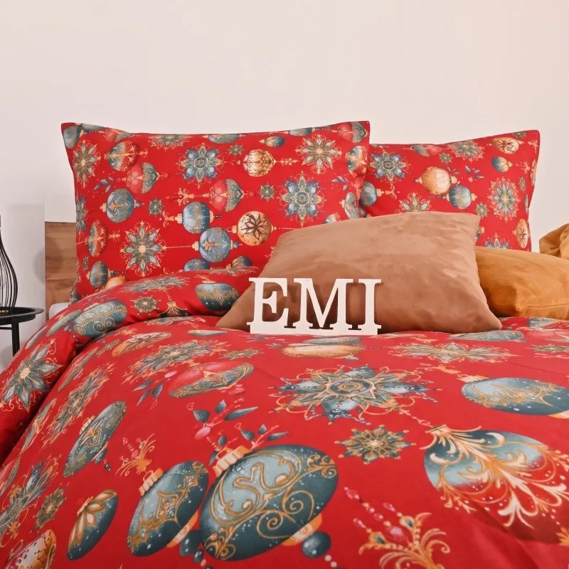 EMI Magic red karácsonyi pamut ágyneműhuzat