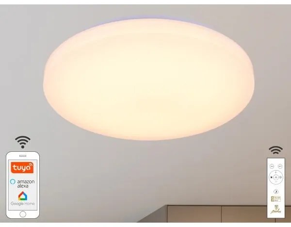 LED Dimmelhető mennyezeti lámpa OPAL LED/48W/230V Wi-Fi Tuya + távirányító
