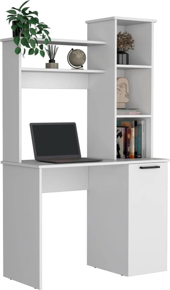 Polcos íróasztal tárolóval 98,5x45,3x162,5cm barna FUR1233-2