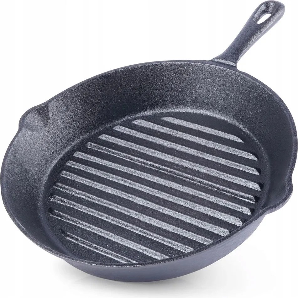 Grill serpenyő Sütés Öntöttvas indukciós Gáz Grillsütő Orion 24 cm