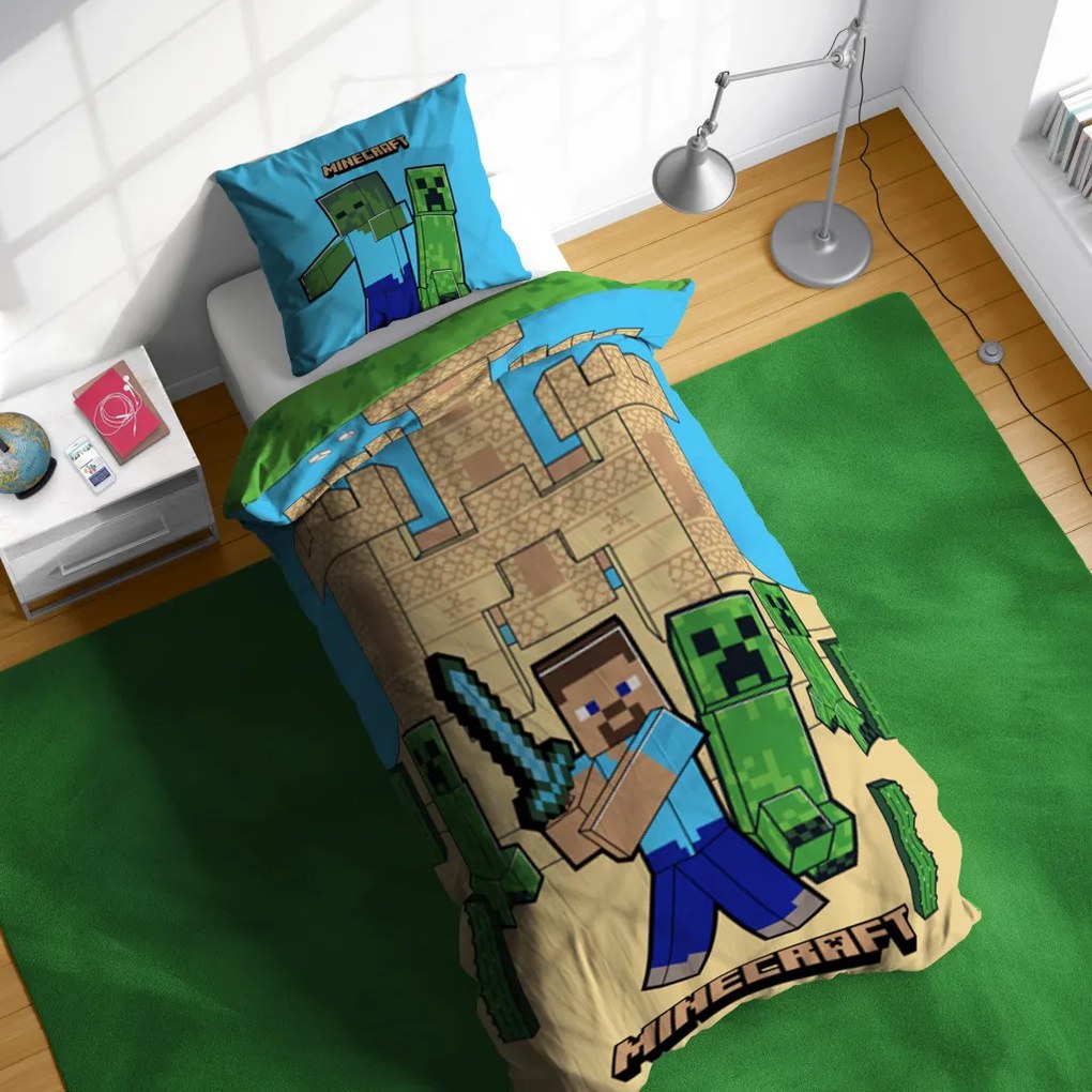 Minecraft Sand Castles ágyneműhuzat 140×200cm, 70×90 cm