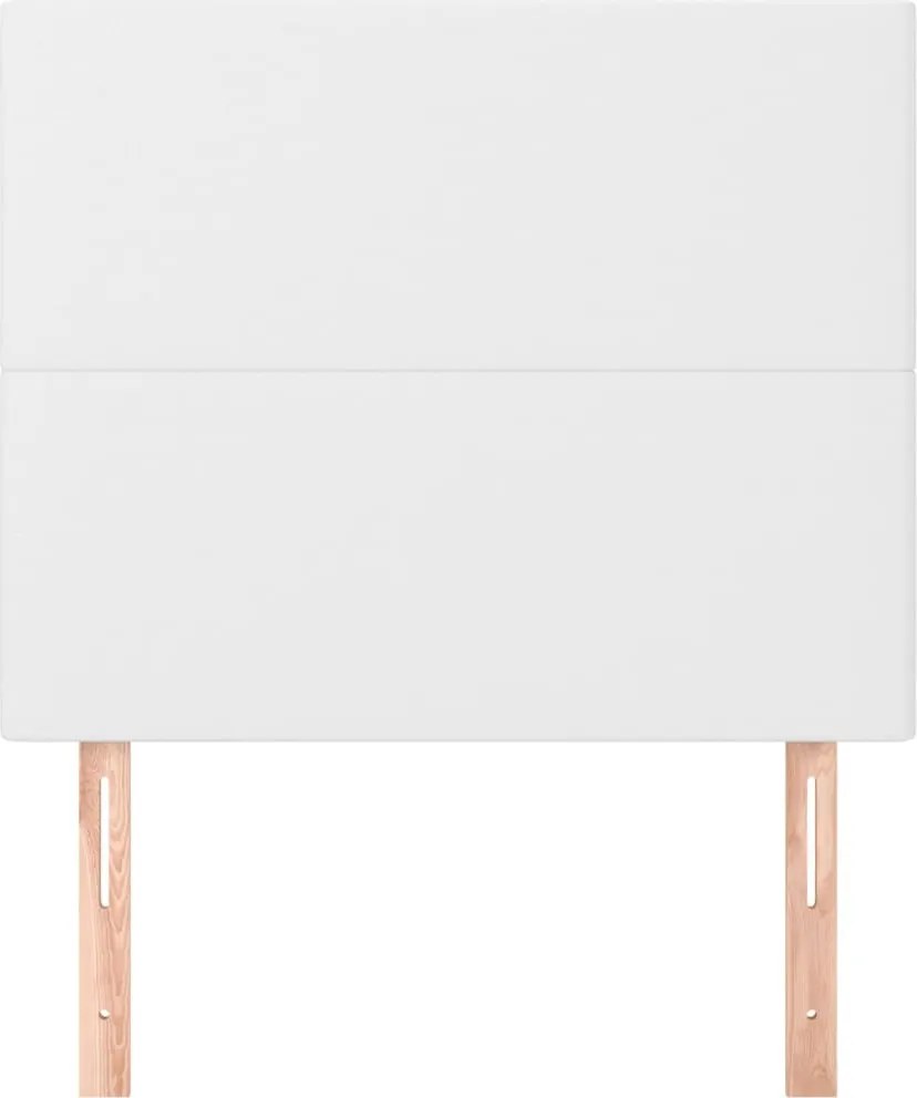 fehér műbőr fejtámla 90x5x118/128 cm