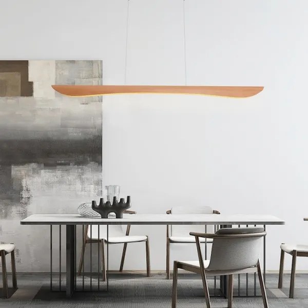 LED Csillár zsinóron LED/22W/230V 4000K 120 cm bükkfa/tömör fa