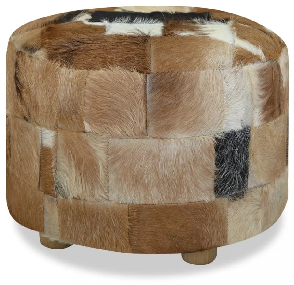 kerek kecskebőr puff 50 x 50 x 45 cm