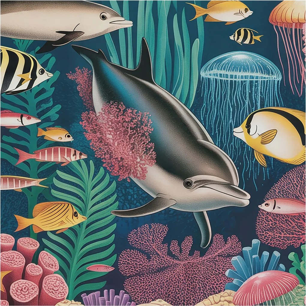 Flizelin tapéta Flizelin fali prémium víz alatti állatvilág 250x250