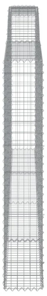 2 db íves horganyzott vas gabion kosár 400x30x180/200 cm