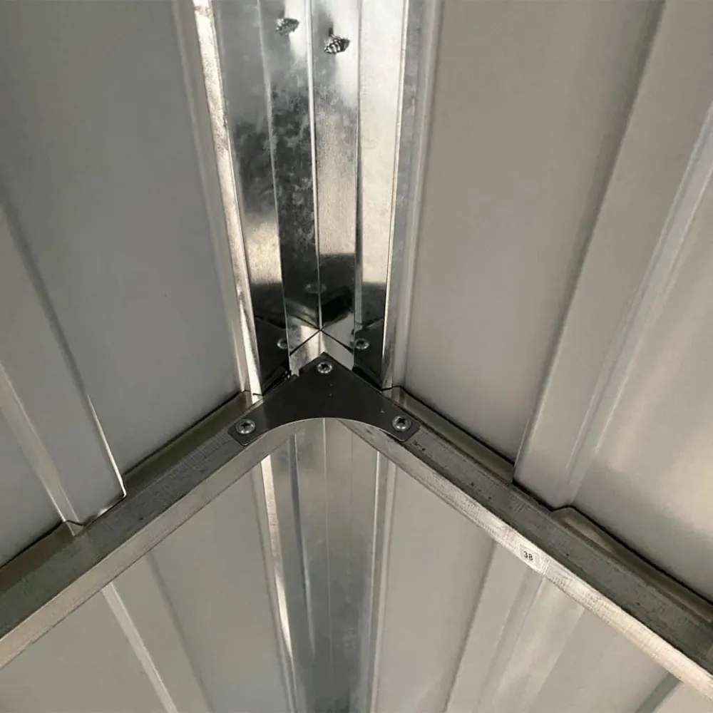 zöld kerti fészer meghosszabbított tetővel 277x107x181 cm