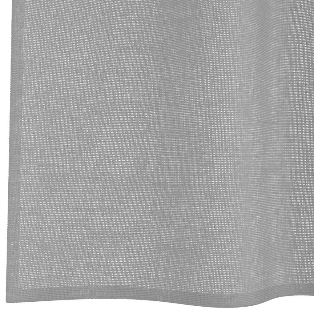 2 db világosszürke fátyolfüggönyök rojtokkal 140x225 cm