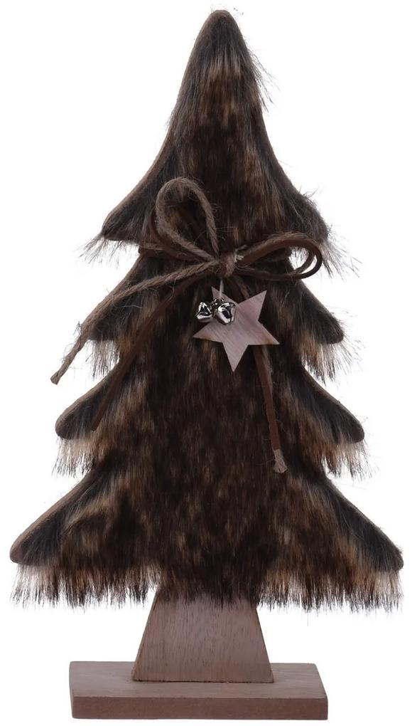 Hairy tree karácsonyi dekoráció,  sötétbarna, 41 cm