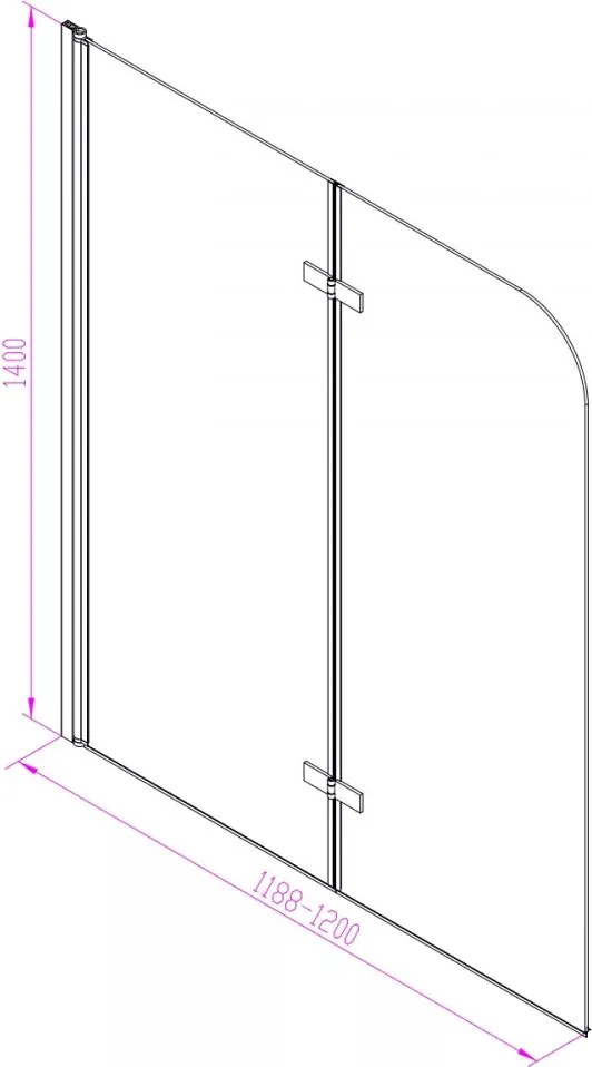 Alor 120x140 kádparaván