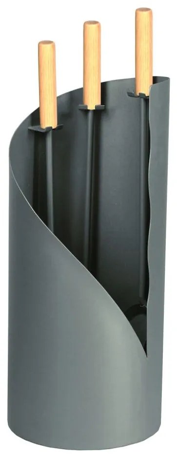 Kandalló szerszámok 4 db antracit/lucfenyő