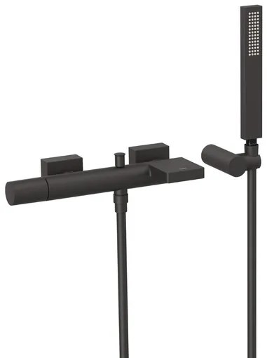 Kád csaptelep TRES Project zuhanyszettel együtt 150 mm fekete matt 21117001NM