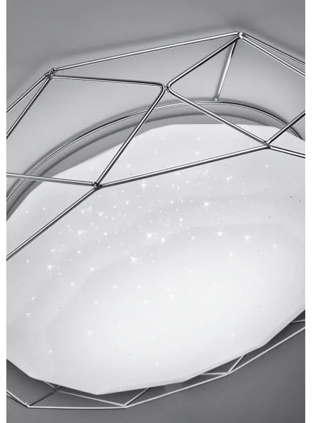 LED Mennyezeti lámpa SVEN LED/24W/230V á. 43 cm fényes króm