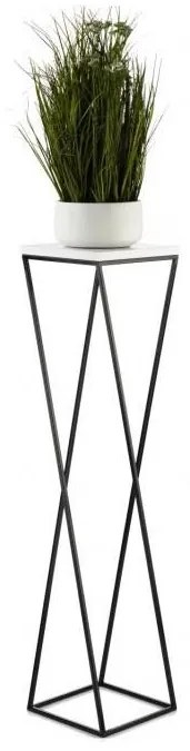 LOFT virágtartó állvány 100x24 cm fekete/fehér