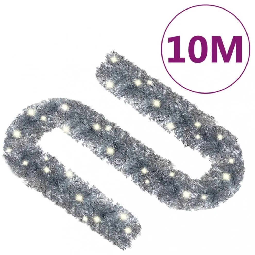 ezüstszínű LED-es karácsonyi füzér 10 m