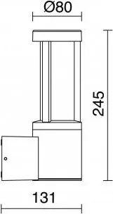 NOVOLUX 848A-L0109A-04 ADAY Modern Kültéri Fali Lámpa Antracit LED IP54