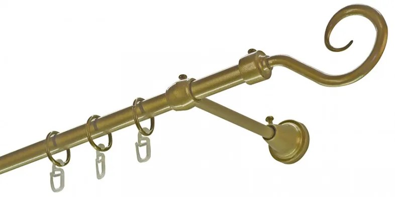 Siera horog egysoros fém karnis szett antik arany 120 cm