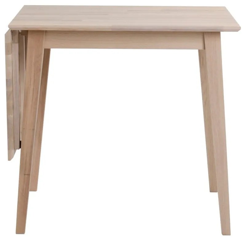 Filippa matt lakkozott tölgyfa étkezőasztal lehajtható asztallappal, 80 x 80 cm - Rowico