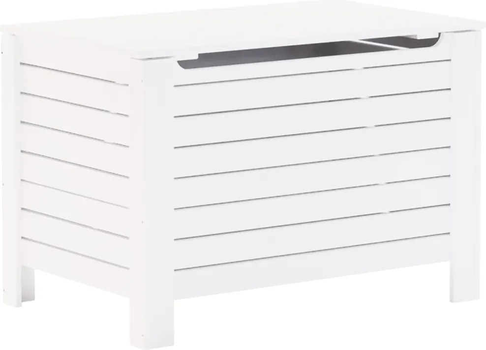 vidaXL RANA fehér tömör fenyőfa tárolóláda fedéllel 80 x 49 x 54 cm