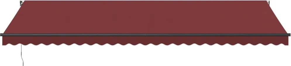 Burgundi vörös kézzel kihúzható napellenző 600 x 350 cm