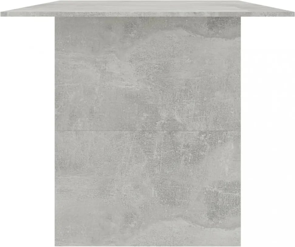 betonszürke szerelt fa étkezőasztal 180 x 90 x 76 cm