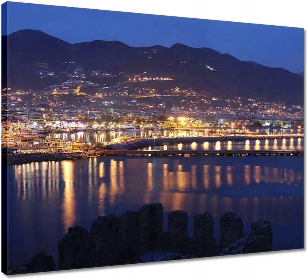 Vászonkép 50x40 Antalya éjszaka Kirándulás