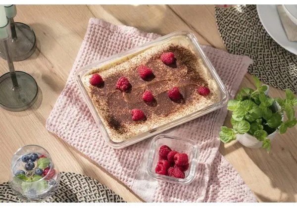 Tefal - Élelmiszer tartó 2 l MSEAL GLASS piros/üveg