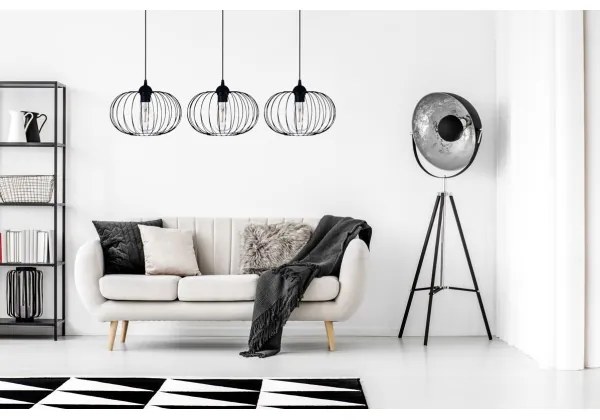 Csillár zsinóron BOCCA 3xE27/60W/230V