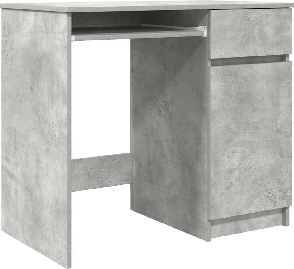 vidaXL betonszürke forgácslap íróasztal 86x49x76 cm