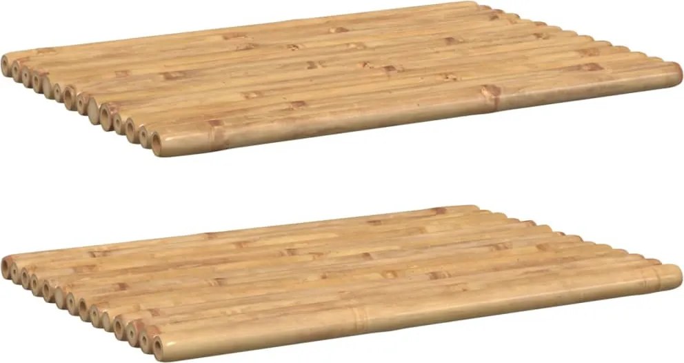 vidaXL 2 db bambusz fürdőszőnyeg 70 x 50 cm