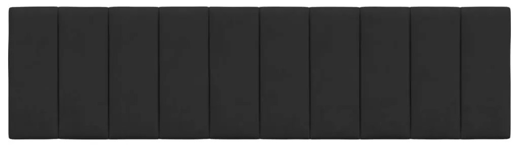 fekete bársony fejtámla párna Hanko 180 cm