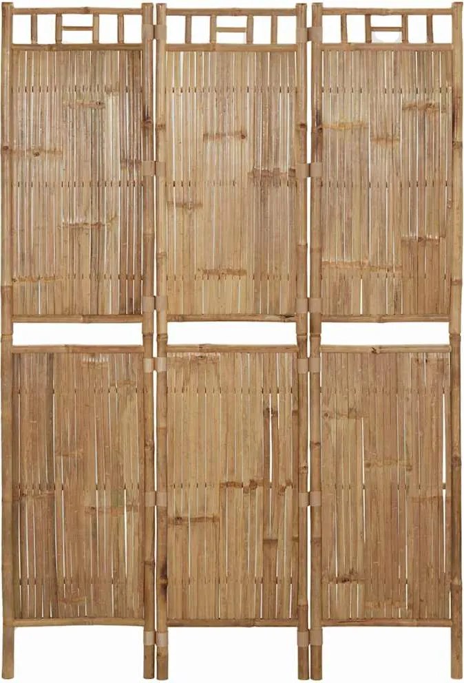 vidaXL 3 paneles bambusz térelválasztó 120 x 180 cm