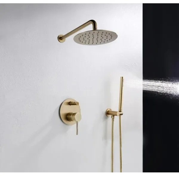 REA-P4110 - LUNGO zuhanyszett falba süllyesztett csapteleppel, arany