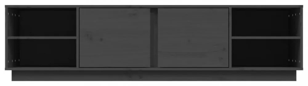szürke tömör fenyőfa TV-szekrény 156 x 40 x 40 cm