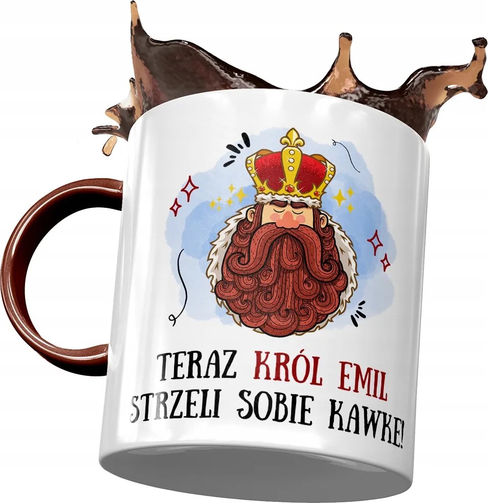 Bordó bögre Emil Kollégának Születésnapi Ajándék Nyomtatott Fotóval