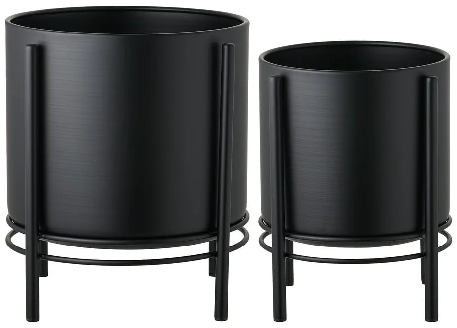 Fém kaspó szett 2 db-os ø 25 cm Svarta – House Nordic