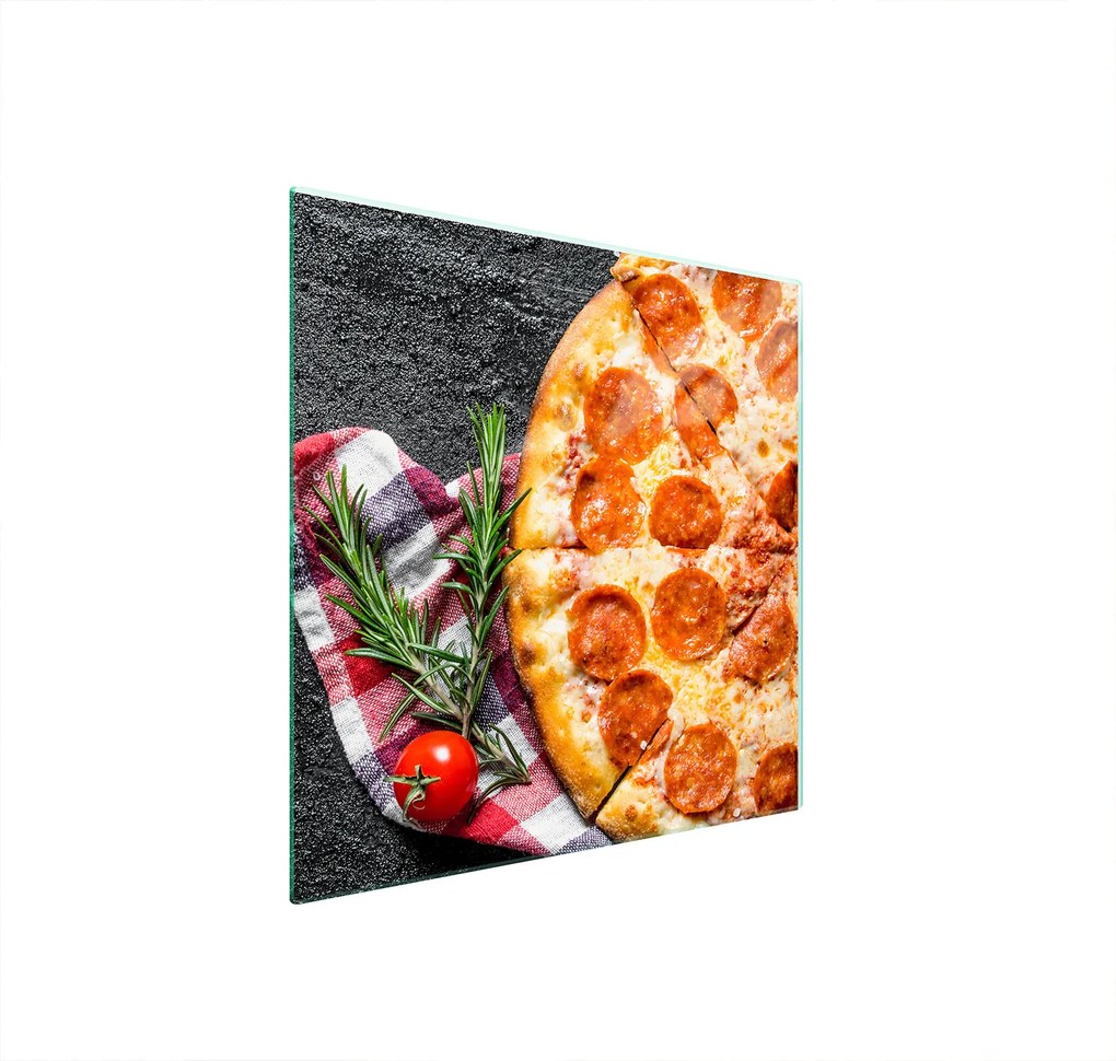 Üveg Tűzhelyvédő Főzőlap 50x52 Pizza Edzett Üveg