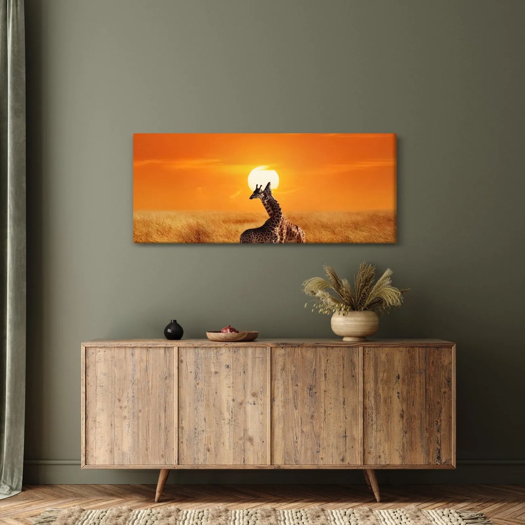 Kép - Zsiráfok a Serengeti Nemzeti Parkban (120x50 cm)