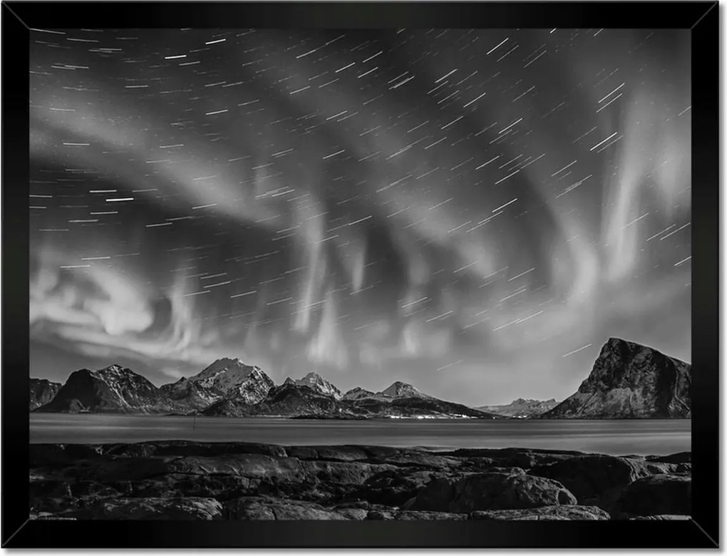 Poszterek keretben 40x30 Északi fény Norvégia