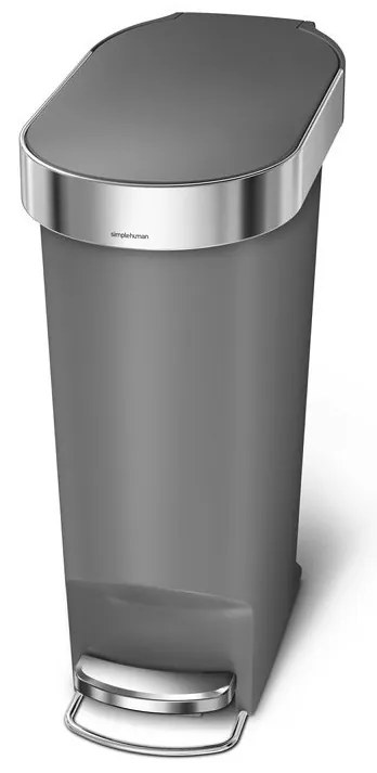 Pedálkosár Slim 40 l, szürke