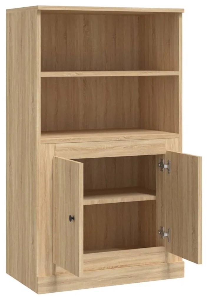 sonoma tölgy szerelt fa magasszekrény 60x35,5x103,5 cm