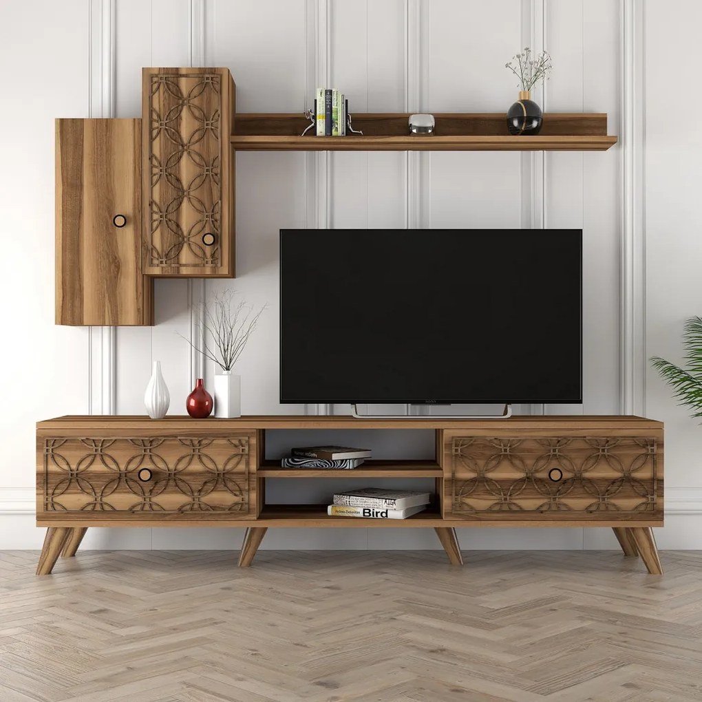 Class TV-állvány, dió, 180 cm – TR845HCT3012