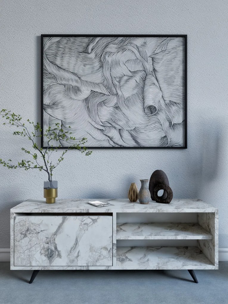 Maku TV-állvány, efezusz márvány, 120 cm